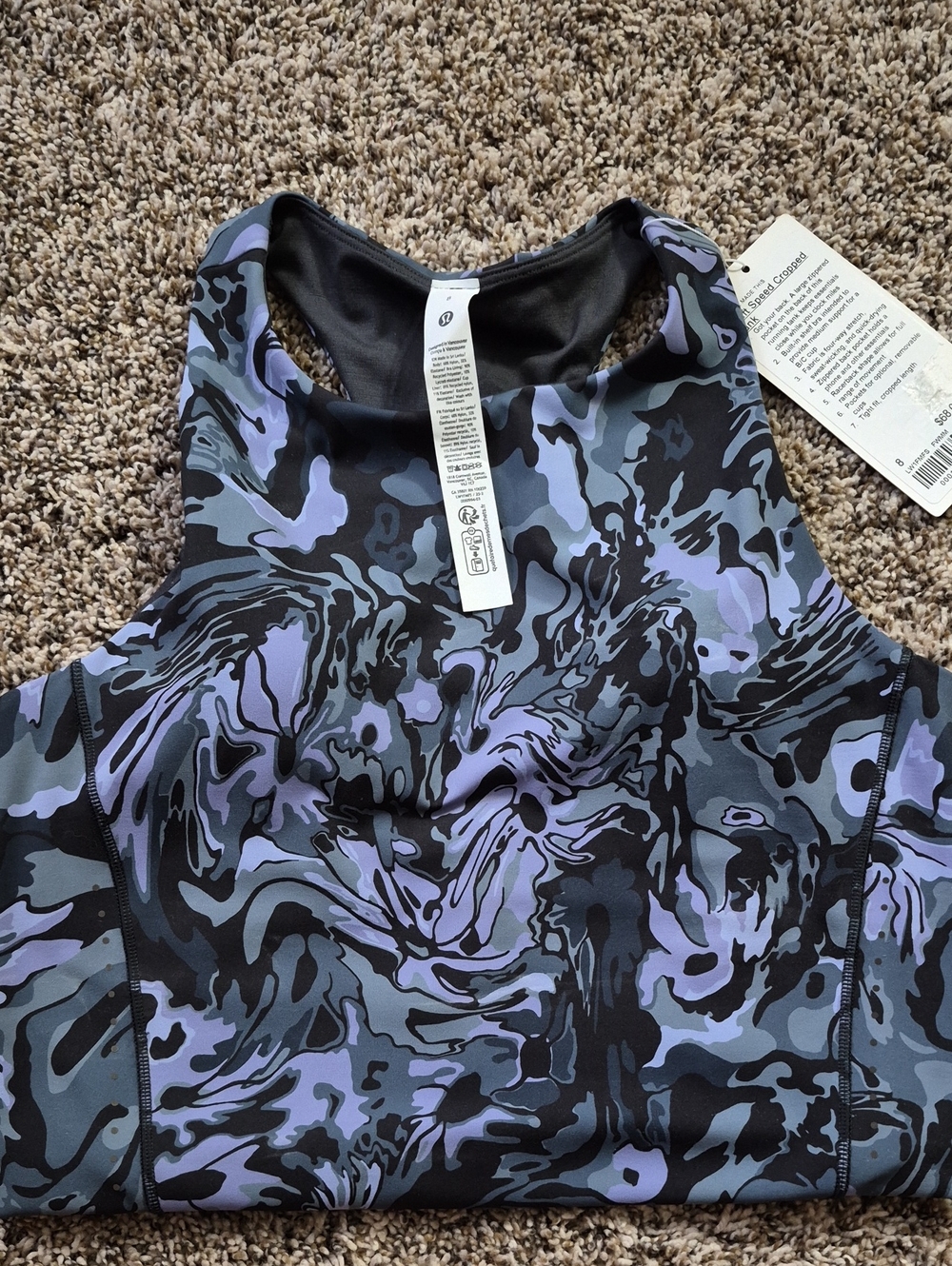 Lululemon Swift Speed Cropped Tank Size 8 NWT - Picture 4 of 7